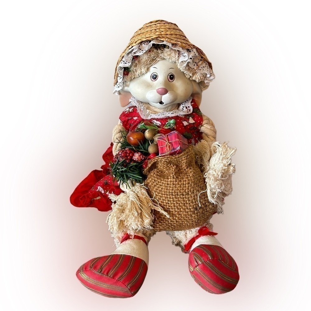Vintage House of Lloyd Flossie Bunny Home Shelf Sitter Christmas Decor